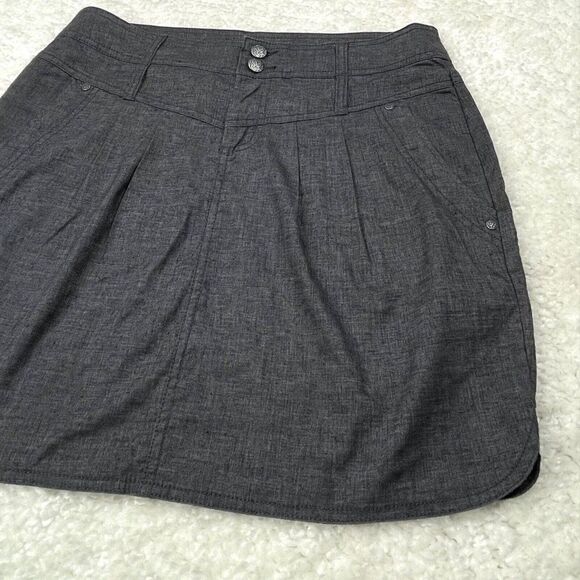 Prana Lizabeth Skirt Charcoal Gray NEW - Picture 8 of 15